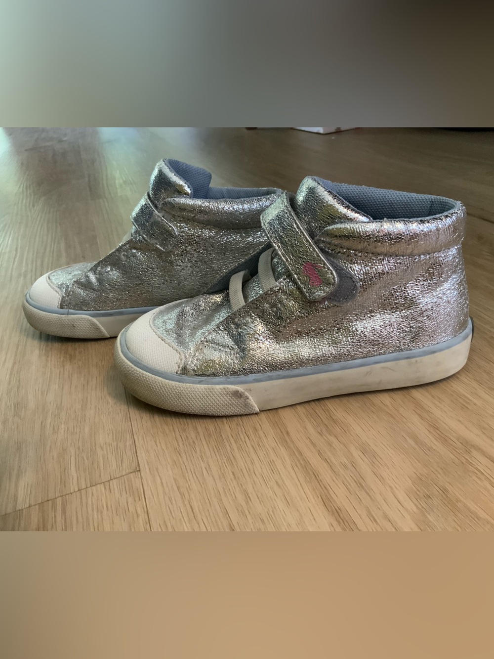 See Kai Run Silver Glitter High-Top Sneakers for Kids - Picture 2 of 5